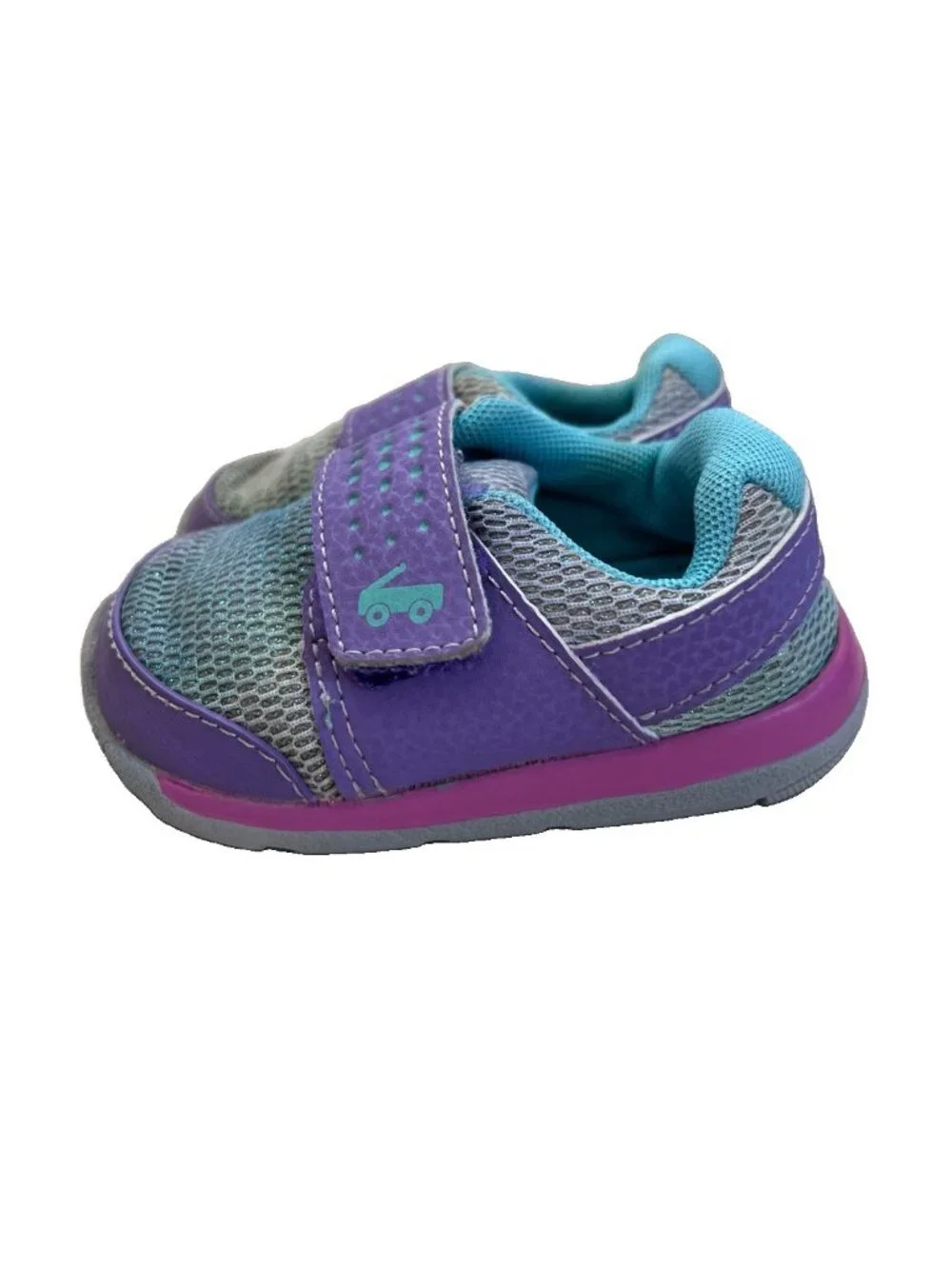 See Kai Run Ryder II FlexiRun Toddler Size 4 Purple Teal Mesh Washable Sneakers
